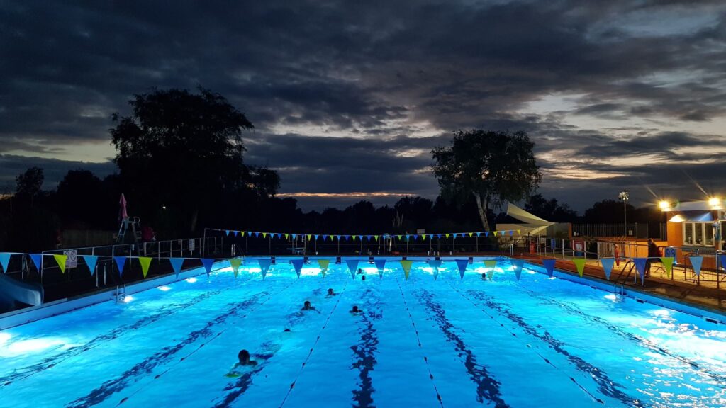 Beccles Townlands - Beccles Lido after dark